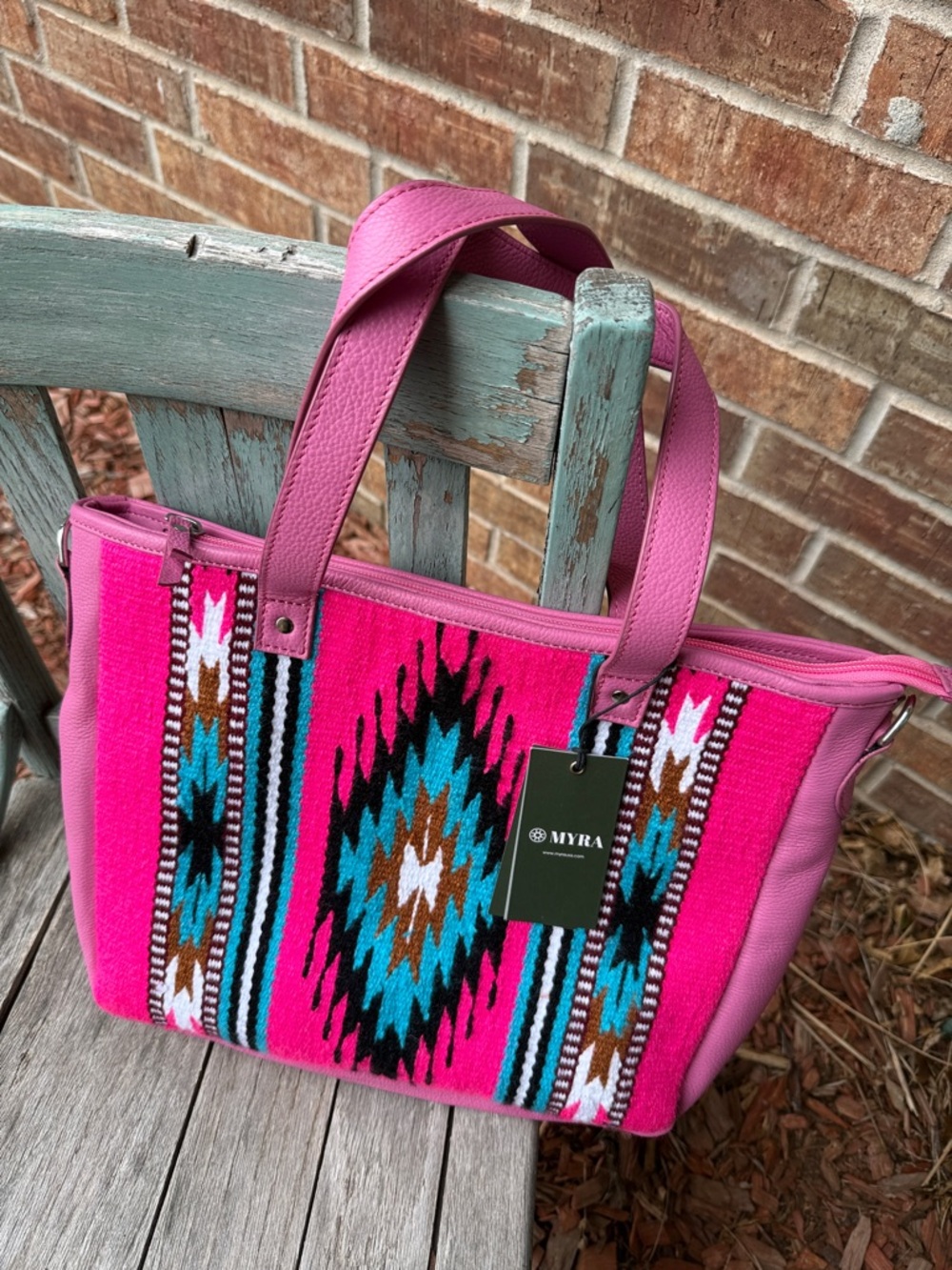 Myra Bag Pueblo Visions Hot Pink Southwestern Tote 👜 Conceal Carry